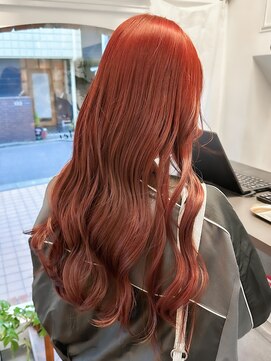 ラレイ ハラジュク(Lalei harajuku) 【白石】ブリーチなしカラー赤髪チェリーレッド暖色艶カラー