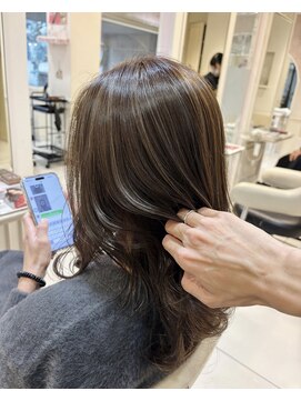 アッシュ 西荻窪店(Ash) カット＋デザインハイライト＋極上TRで垢抜けヘア