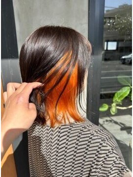 ラッキーヘア 加古川(Lucky Hair) vivid orangeインナーカラー【カドワキ】【ラッキーヘア加古川】