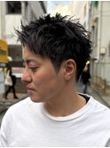 MEN’S HAIR/サーフカール/刈り上げセンターパート/藤沢