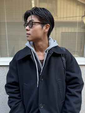 パーク(PARK) メンズセンターパートニュアンスパーマバーバーフェザーパーマ