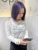 オプス 大名店(Ops)&nbsp;☆艶やかラベンダーカラー×透明感ボブ