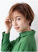 ショート/くびれショート/韓国ボブ/グレージュ