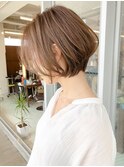 顔まわり長めの大人ボブ前下がりkchiara天神川野直人