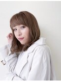 エアリーミディ ひし形シルエット ミルクティーブラウン