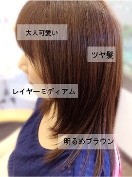 イヴァルヴ(EVOLVE) シースルーバングレイヤーミディアムブラウンフェイスレイヤー