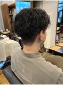 【IRIE HAIR赤坂】センターパート×スパイラルパーマ×マッシュ