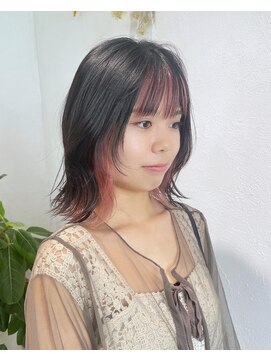 レクタ(recta) くびれ外ハネボブ インナーピンク ワンカール