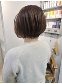 丸みが可愛いショートボブ