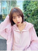 切りっぱなしボブ小顔ボブワンレンボブルフ暗髪サイドバング