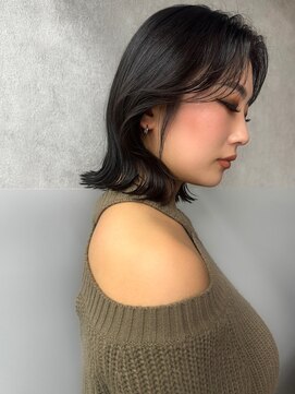 ロンド マーレ 天神大名店(Lond mare) 大人可愛い顔まわりレイヤースタイル　ミディアムレイヤー