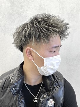 ルースト 西院店(ROOST) ツイストパーマ/ホワイトメッシュ/ツーブロック