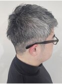 白髪率60～70％メンズショートヘア/府中美容室/白髪デザイン
