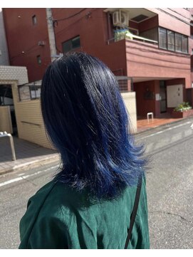 グレカ(GRECA) メンズ/ロング/青/シャドールーツ/薬院大通/メンズカット