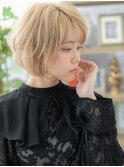 ■ハイトーンカラー抜け感フェザーショート401-2大宮10代20代