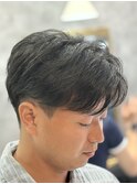 ニュアンスパーマ/スパイキーショート/ブルーブラック/津田沼
