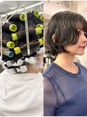 前上がりボブパーマミニボブパーマ緩めパーマニュアンスパーマ