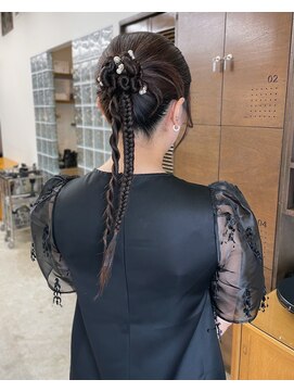 ルイス(LEWES) ロングヘアセット/カチモリ/韓国/結婚式参列セット