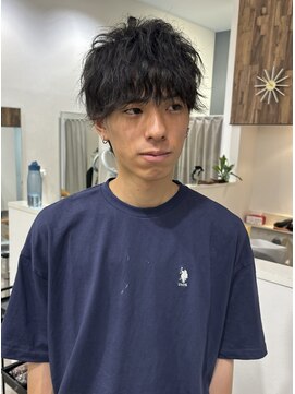 トーナイリーム 放出店(TONAI Rem) ウルフレイヤー×波打ちパーマ