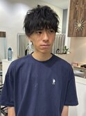 刈り上げマッシュ×波打ちパーマ