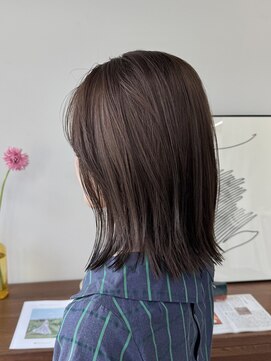 ヘアー アイス 御器所本店(HAIR ICI) ブリーチなしベージュ赤み消しカラーブラウン秋カラー冬カラー