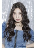 ウェーブヘアロングコテ巻きレイヤー
