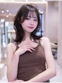 20代30代ミディアム顔周りくびれレイヤーカット/髪質改善/