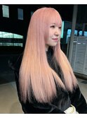 ペールピンクダブルカラーインナーカラーケアブリーチ