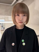 ローウェ 立川(Louwe)&nbsp;顎ラインボブとブリーチありベージュカラー