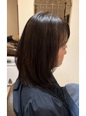 【艶髪特化】暗髪でも重くない！透明感グレージュロング