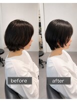 スイ(suiw) ショートのための【曲がる縮毛矯正】ショートボブ