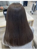 ブラウンベージュ/ブラウンカラー/顔まわりカット/平塚