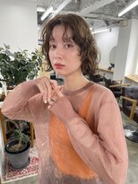 シー 自由が丘(sii.)&nbsp;くせ毛風ウェーブショートボブ/ふわっとカールの大人ボブパーマ