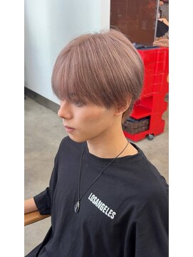 テンバイリップスヘアー(TEN by LIPPS hair) ミルクティーベージュラウンドマッシュツーブロック高円寺