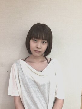 ヘアデザイン ラポール 茨木店(hair design Rapport) 大人かわいいフェザーボブ、ノームコア、シースルーバング