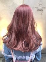 リゼル ユア 渋谷(RISEL YUA)&nbsp;ハイトーンピンクのガーリーロング