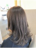 ●ブリーチ無しでOK透明感アッシュグレージュミディアム
