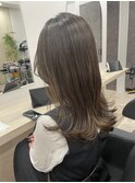 ワンカラー 外はね イルミナカラー ナチュラルベージュ