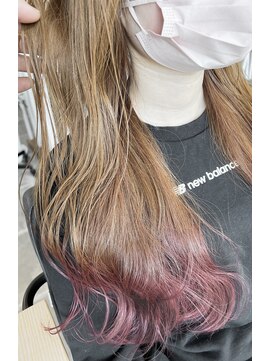 アールフランプラス(arFranc+) 裾カラーピンク