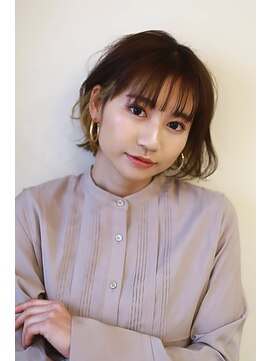 クシュ 所沢西口プロぺ通り(kusyu... ) 切りっぱなしボブ×エアリーロング×美髪×ピンクブラウン×所沢