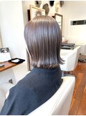 ツヤカラー切りっぱなしボブ