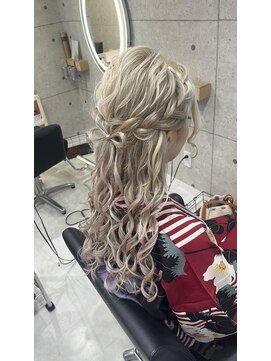 クランルシェ(clan luce) 編み込みハーフアップ/心斎橋ヘアセット