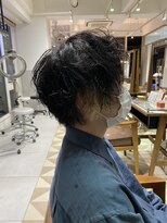 リボーン ビューティー リゾート 松戸店(re-born Beauty Resort) アッシュブラックベリーショートカルマパーマウルフ