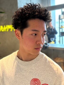 メンズサロン ブロック(Men's Salon bloc) ツーブロック　アップバング　爽やか　メンズショート　黒髪