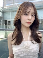 ルーブル(Louvre)&nbsp;【Louvre】くびれセミロング/韓国/ベージュカラー