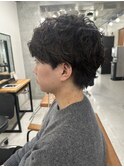 シャドウパーマ　マッシュ　刈り上げなし