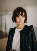 Azule/ウェーブボブ/ベージュブラウン