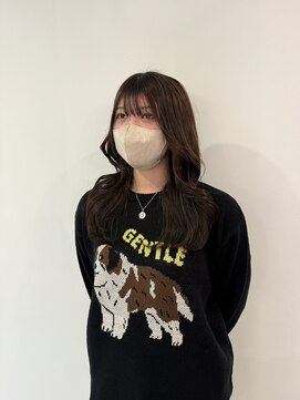 大人美人アッシュオリーブショコラアッシュ韓国風巻きモテ髪