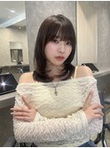 透明感カラー姫カットワンホンレイヤー韓国風パーマグレージュ☆
