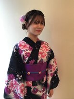 カット イン シルバー&nbsp;編み込みサイドシニョン